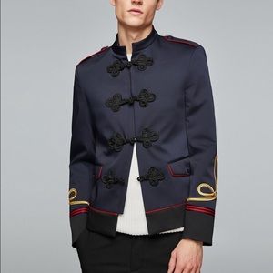 NWT ZARA MAN MILITARY BLAZER - L